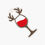 Thumbnail: Reindeer Wine Glass Ornament - Bookmark Embroidery Design