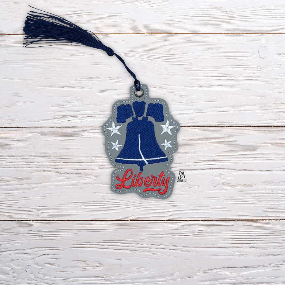 Liberty Bell Bookmark Embroidery Design