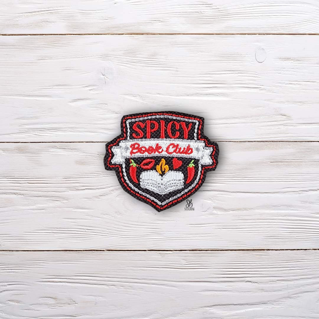 Spicy Book Club Feltie Machine Embroidery Design