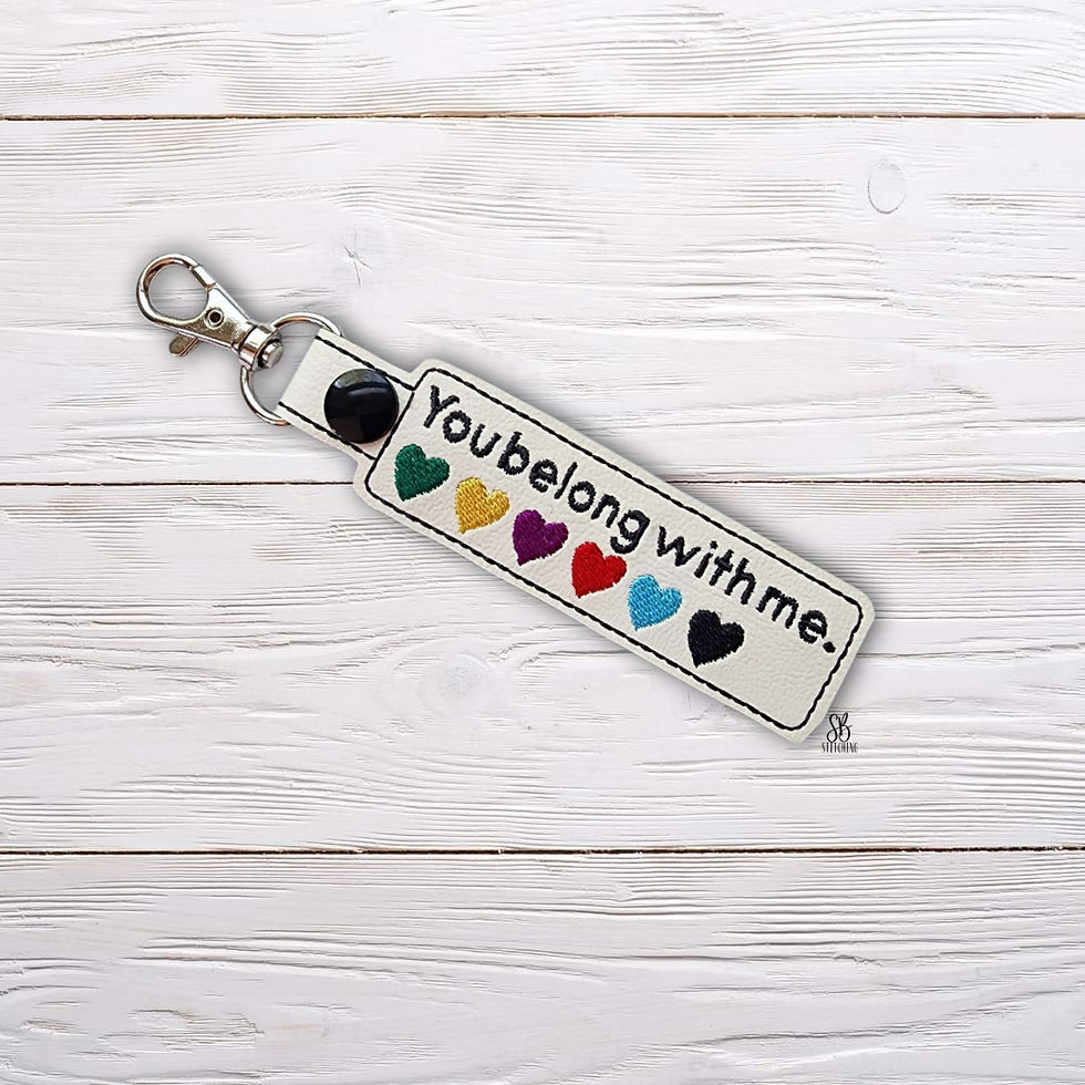 You Belong with Me Snaptab Machine Embroidery Design