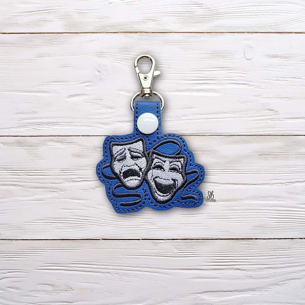 Thespian Mask Snaptab Machine Embroidery Design