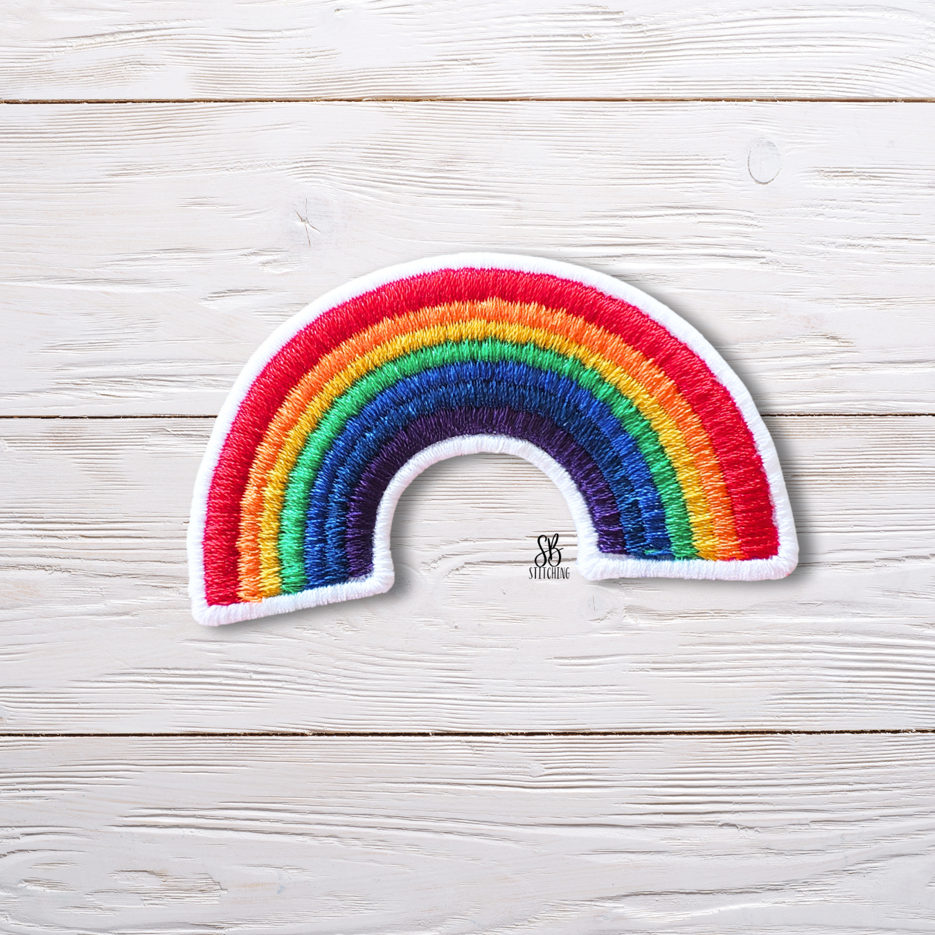 Rainbow Patch Machine Embroidery Design