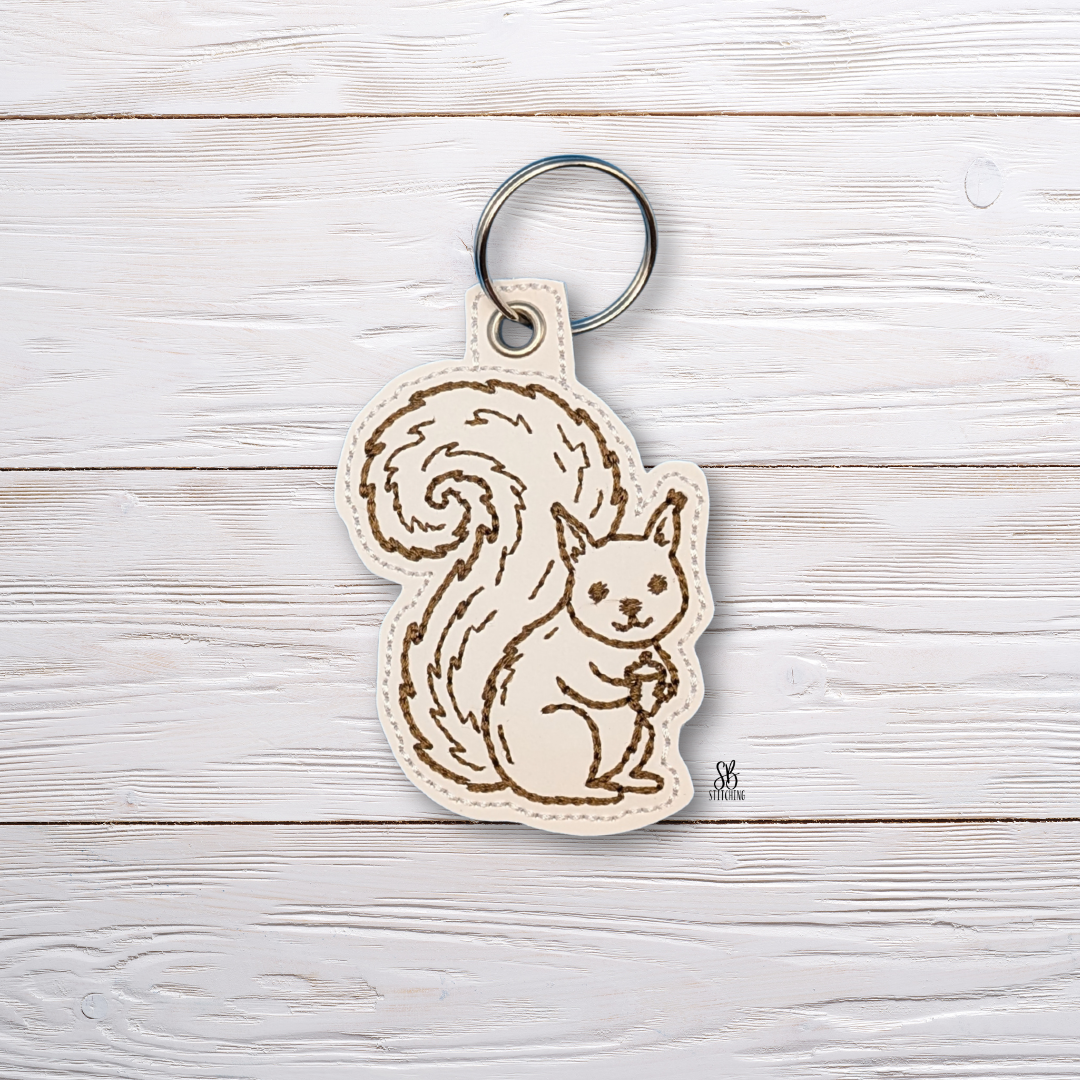 Squirrel Eyelet Machine Embroidery Design