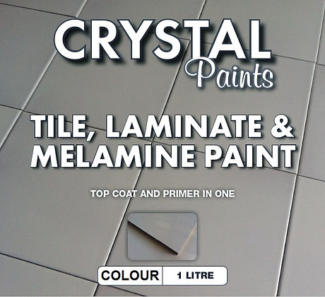 Crystal tile, laminate and melamine paint label