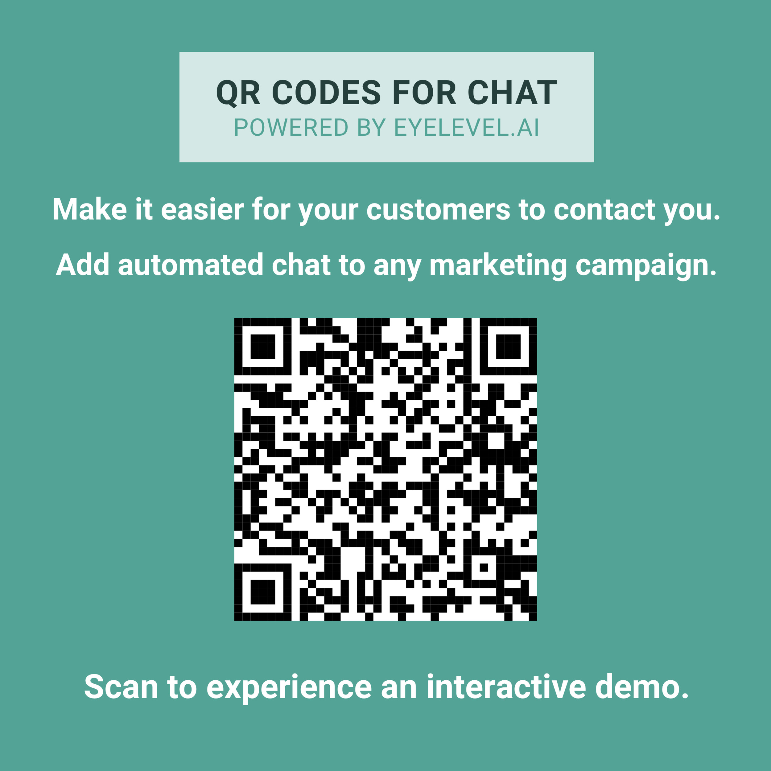 Launch Chats with QR Codes