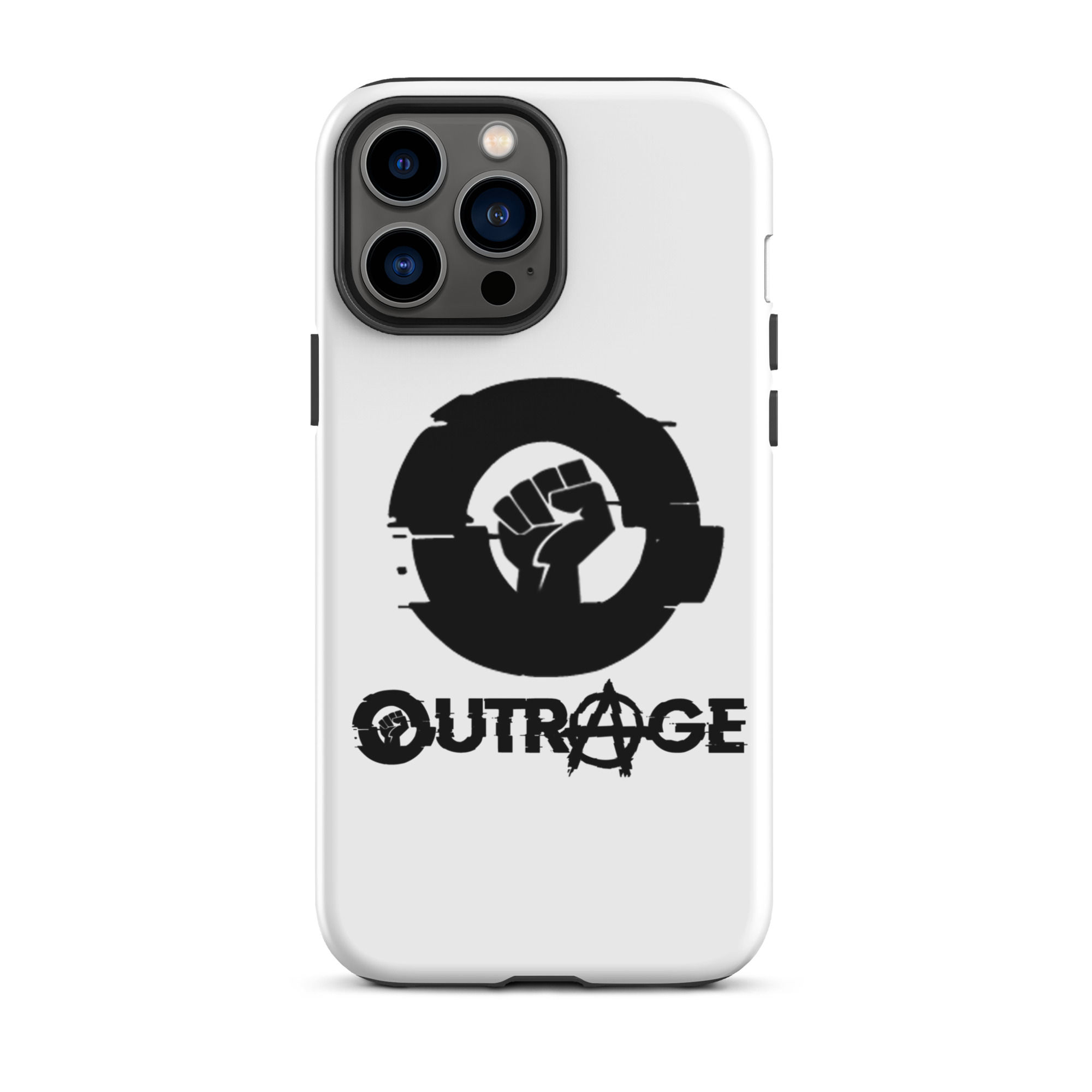 Outrage White Tough iPhone case