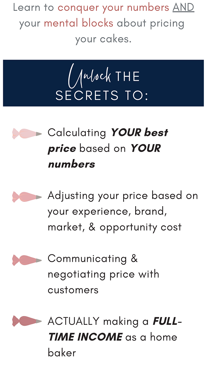 Pricing Mastermind Online Course for pricing your cakes