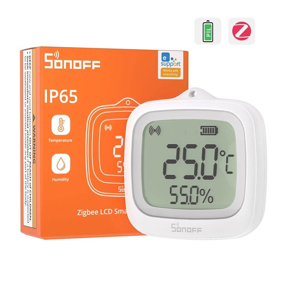 SONOFF SNZB-02WD IP65 Su Geçirmez LCD Ekranlı Sıcaklık-Nem Sensörü