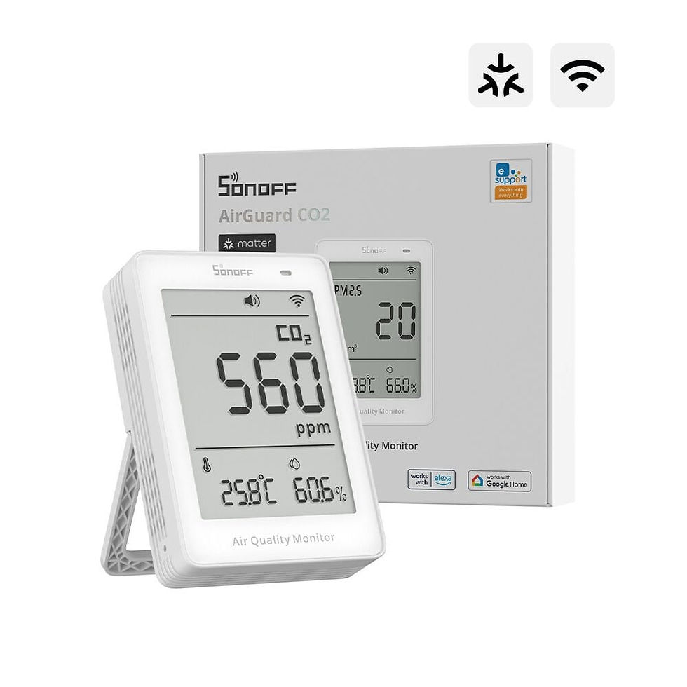 SONOFF AirGuard SAWF-08P Matter CO2 Hava Kalitesi Ölçer (Ekranlı)