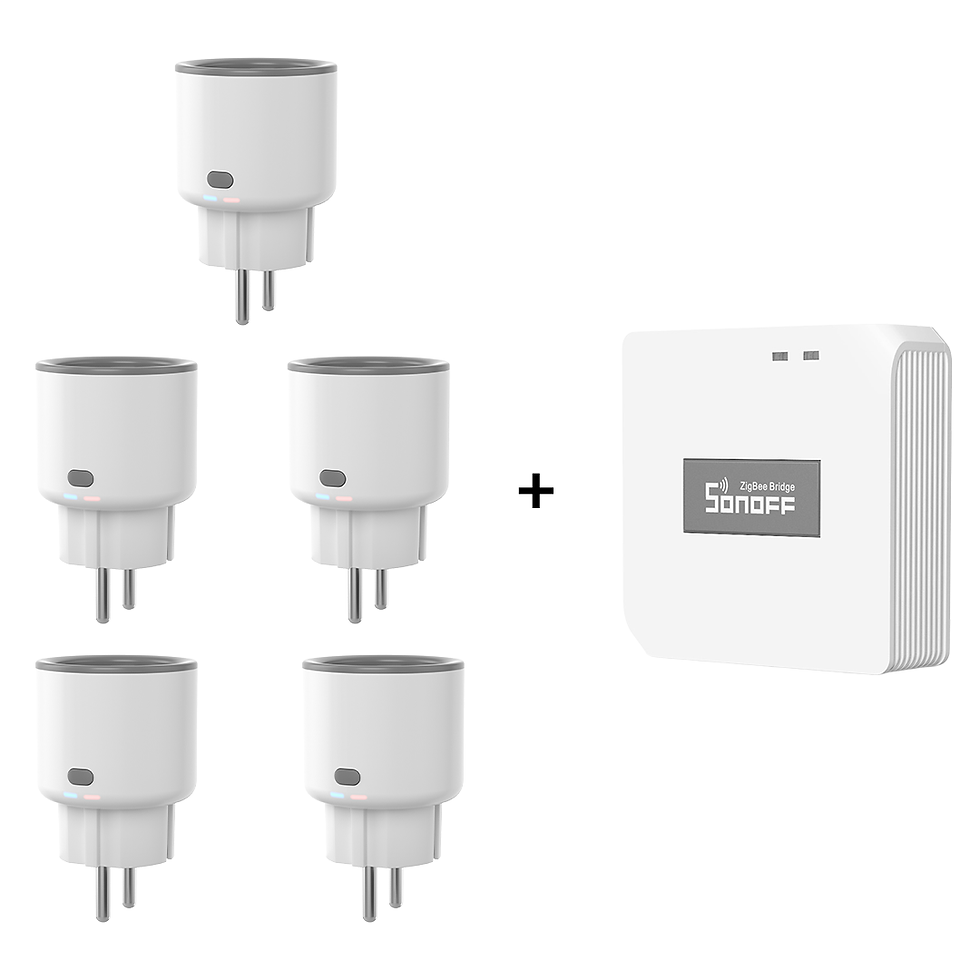 SONOFF S60 ZigBee Akıllı Priz 5'li Set + ZigBee Bridge Pro