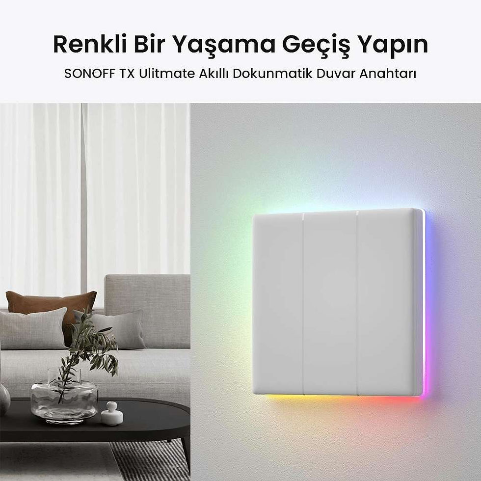 縮圖：Star ve Cartoon stili değiştirilebilir kapak seçeneklerine sahip dekoratif SONOFF T5-2C-86 akıllı anahtar.