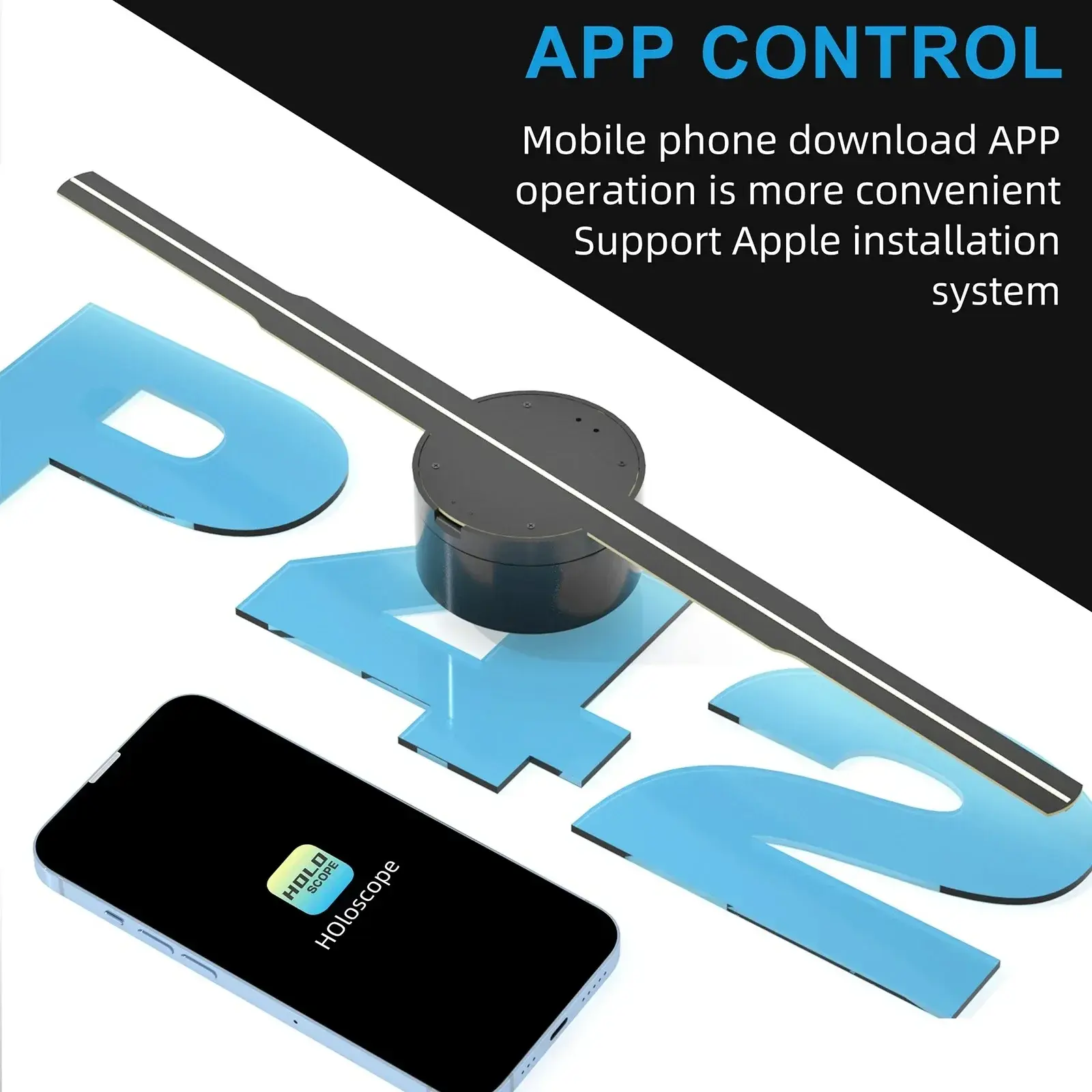 3D Hologram Projector Fan WiFi LED Advertising Display