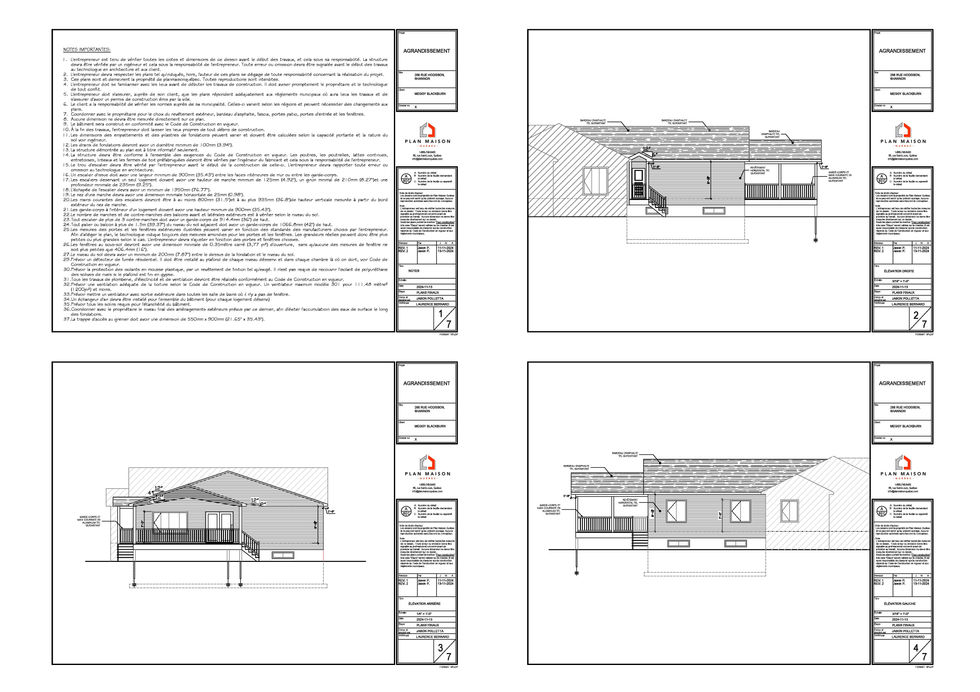 Élévation droite d’un agrandissement de maison avec revêtement horizontal