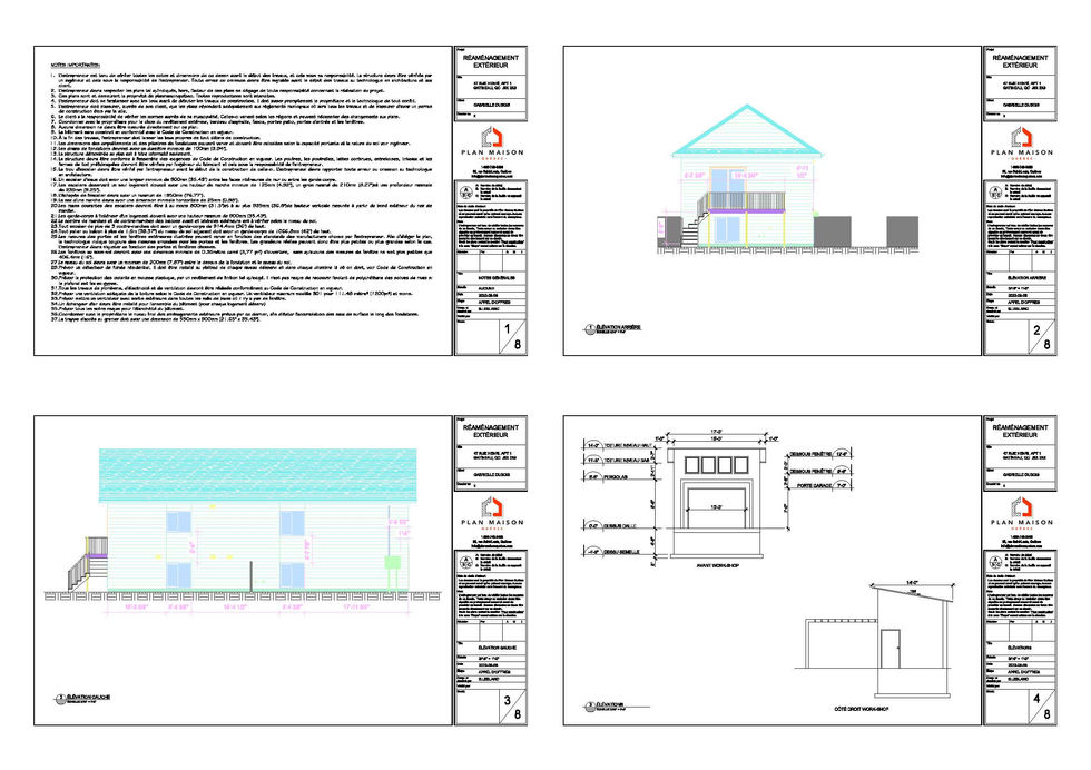 Plan de remise workshop avec porte de garage résidentielle