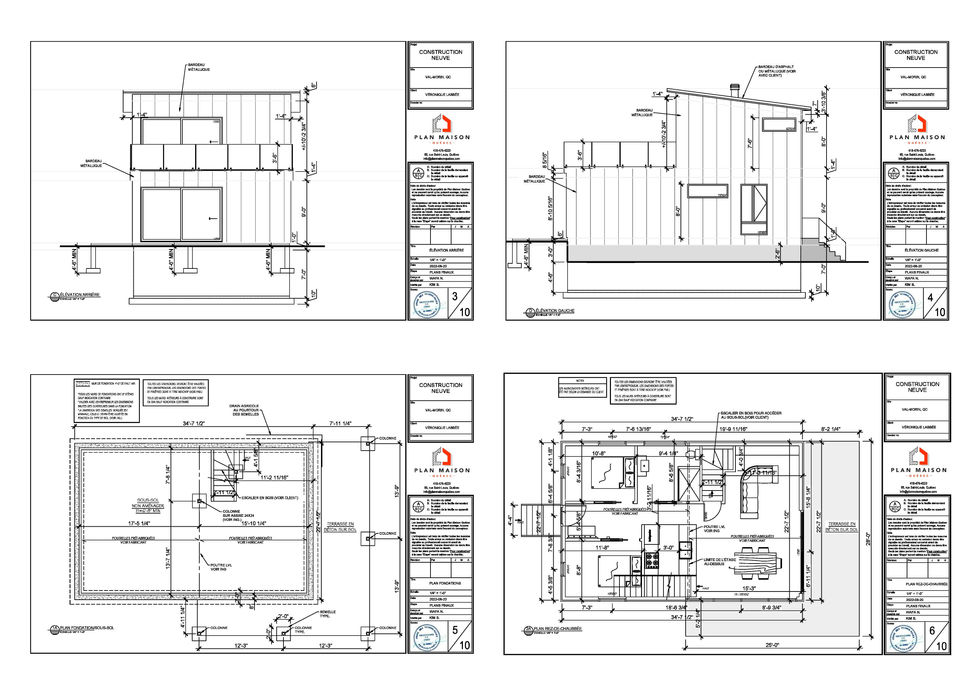 Plan rez-de-chaussée maison moderne aire ouverte