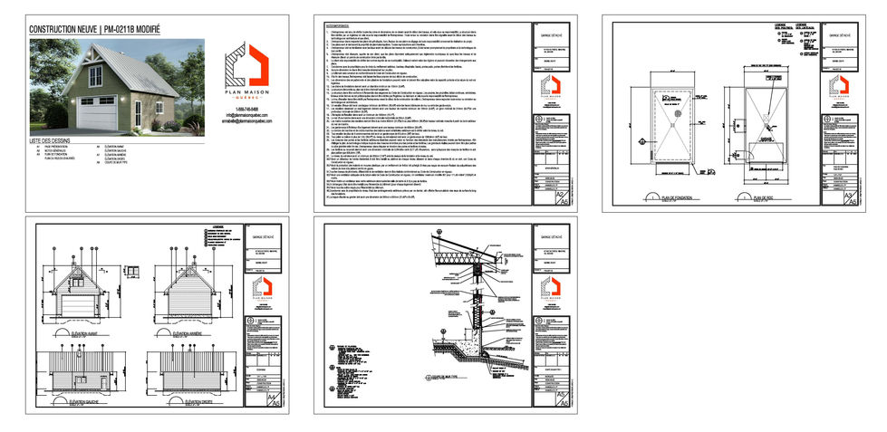 Plan technique d’un garage compact résidentiel