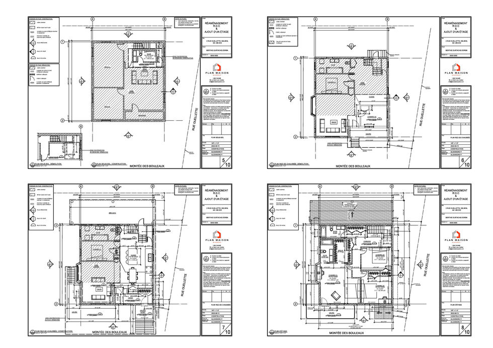 Transformation maison existante élévation gauche complète