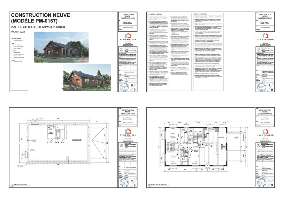 Plan du rez-de-chaussée maison 3 chambres aire ouverte