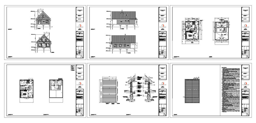 Plan intérieur d’un refuge forestier avec aire ouverte et plafond cathédrale