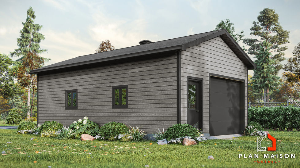 Plan d’aménagement du rez-de-chaussée d’un garage résidentiel