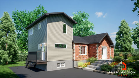 Extension architecturale minimaliste avec façade contemporaine sombre