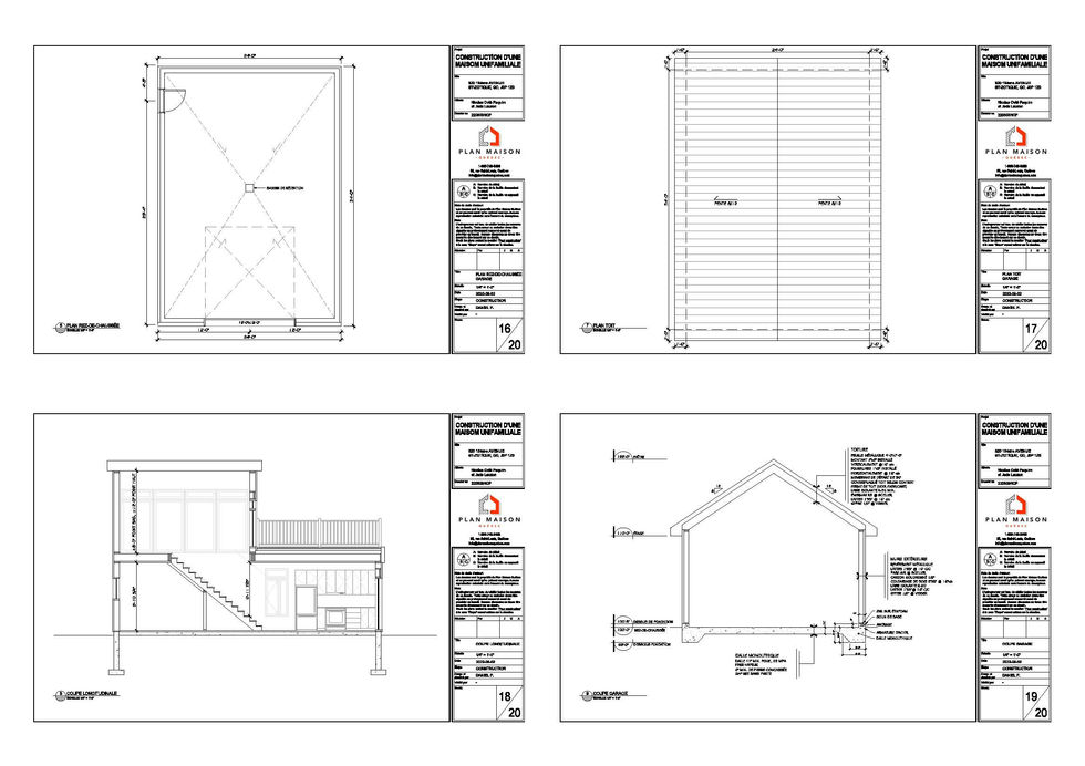Plan étage avec chambre principale et terrasse