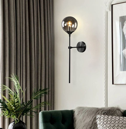 Smoked Glass Needle Sconce