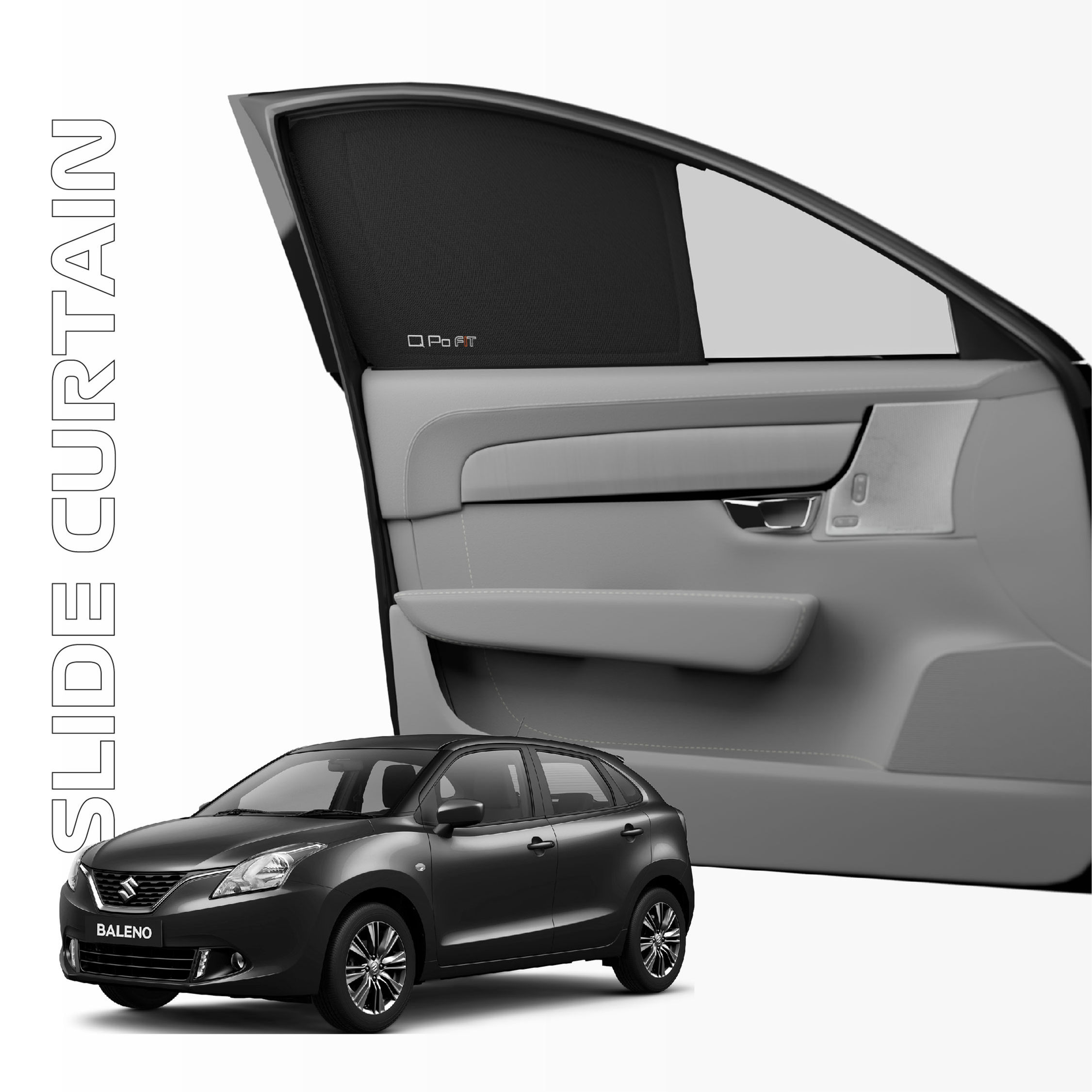 Buy Maruti Suzuki Fronx Car Curtains & Fronx Car Accessories | Q Po Fit | Q Po India