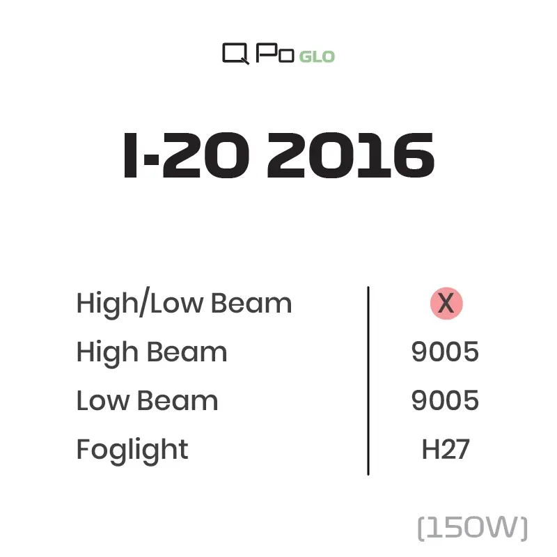 Q Po Glo: Buy Hyundai i20 LED Headlights & i20 Car Accessories| Buy 9005/H27 | Q Po India