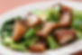 CRISPY ROAST PORK WITH CHINESE BROCCOLI