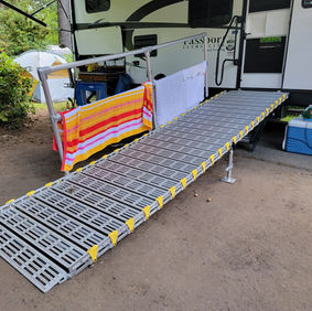 Portable Roll-A-Ramp wheelchair ramp for an RV in Charleston, SC