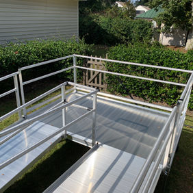 Residential wheelchair ramp at a home in Beaufort SC