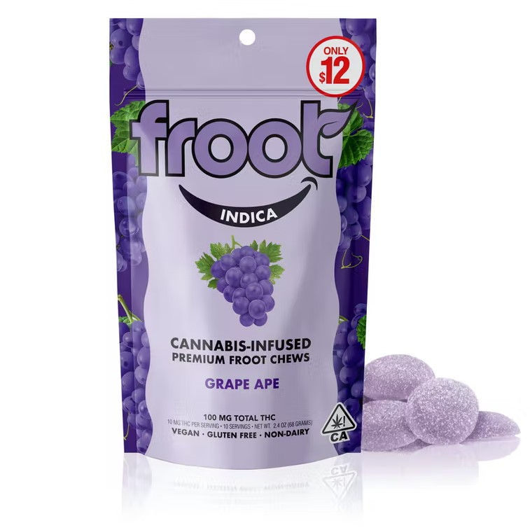 Froot - Grape Ape Gummies - 100mg 68g