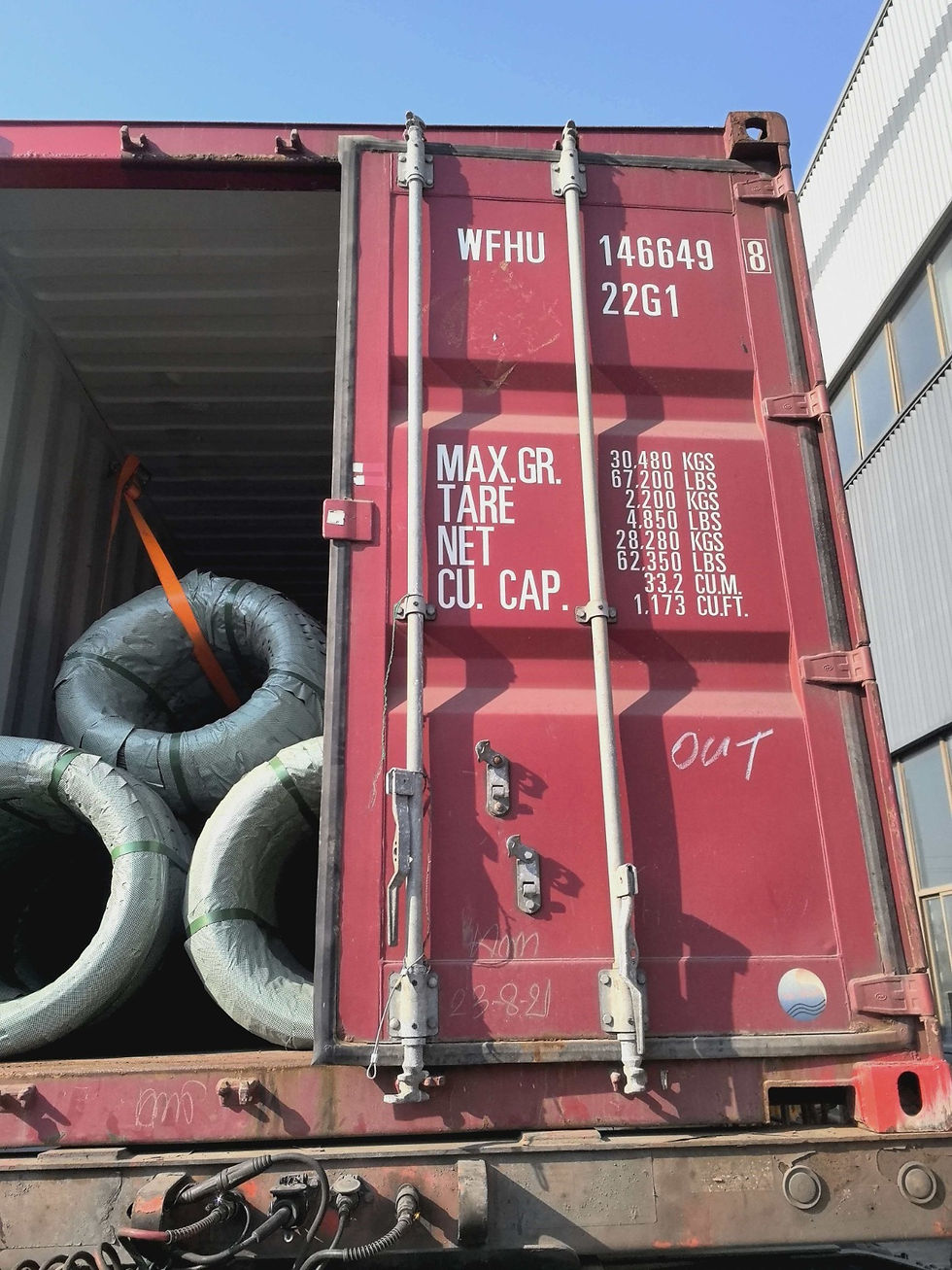 🚢 Arame trefilado recém-despachado da China para o Brasil 🇨🇳➡️🇧🇷