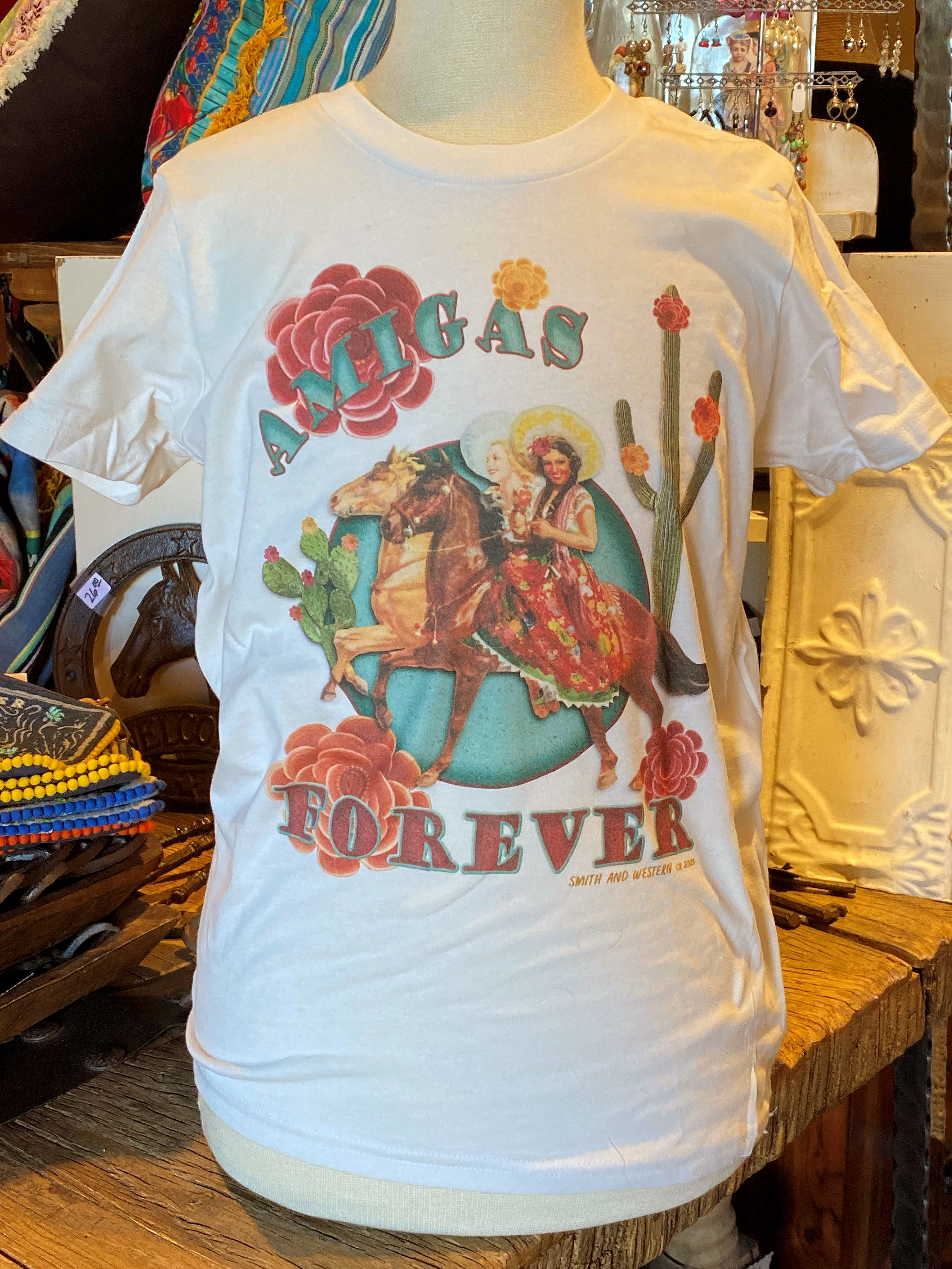 Kids Amigas Forever Tee on Ivory