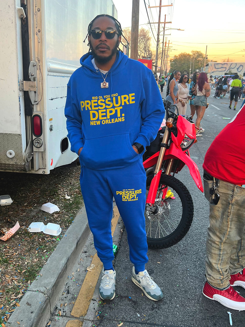 Thumbnail: Blue n yellow PRESSURE DEPT HOOD N SWEATS