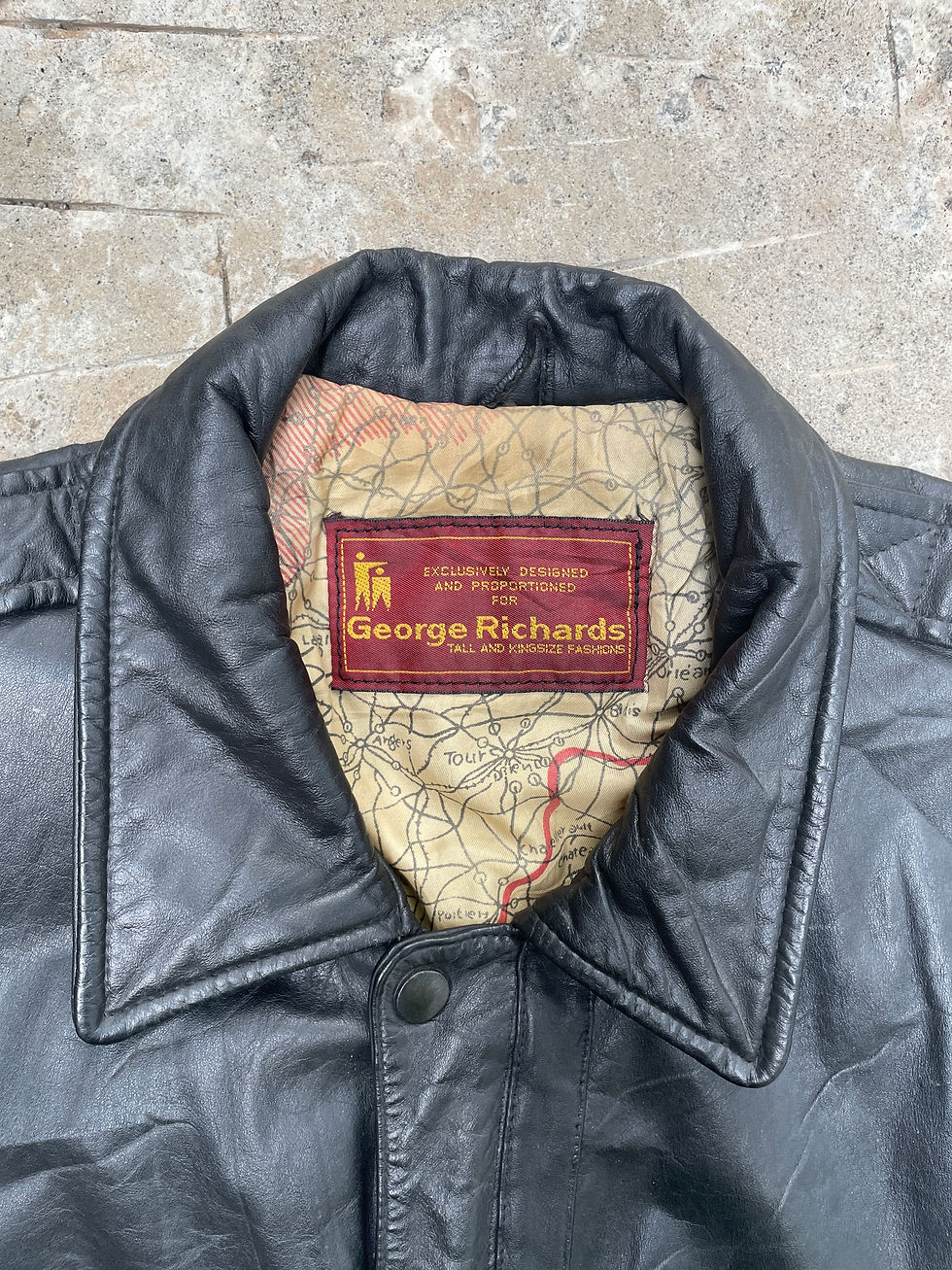 Thumbnail: VINTAGE COOPER A2 BLACK LEATHER FLIGHT BOMBER JACKET