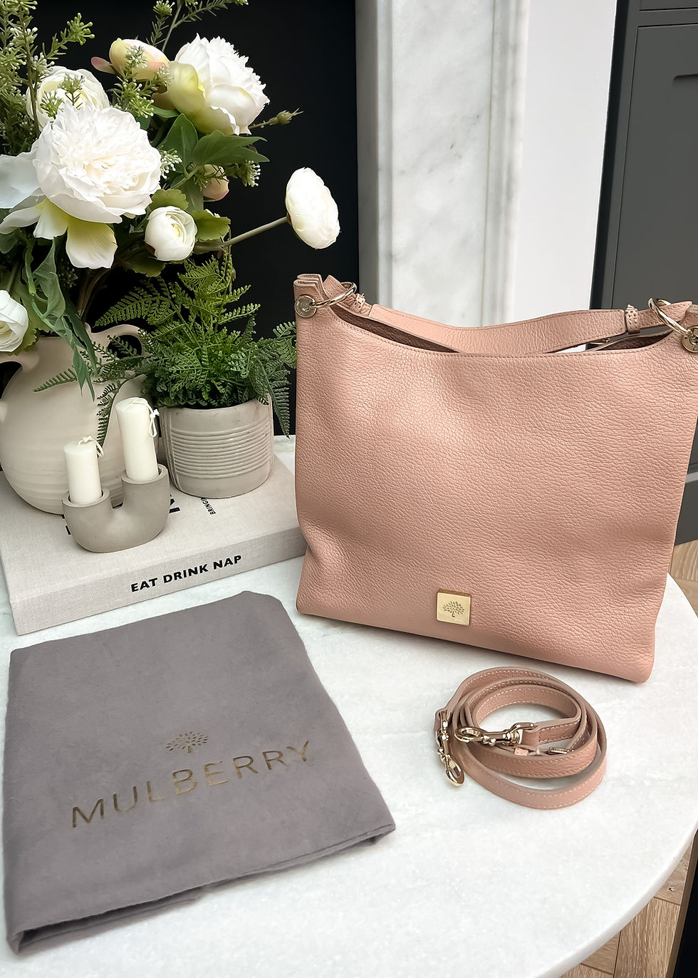 Thumbnail: Mulberry Freya Hobo Bag in Rose Petal