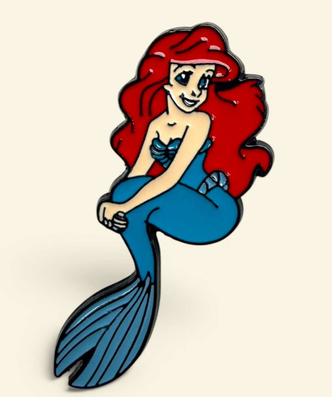 Beach and Waves Pin Badge - Mermaid 1a
