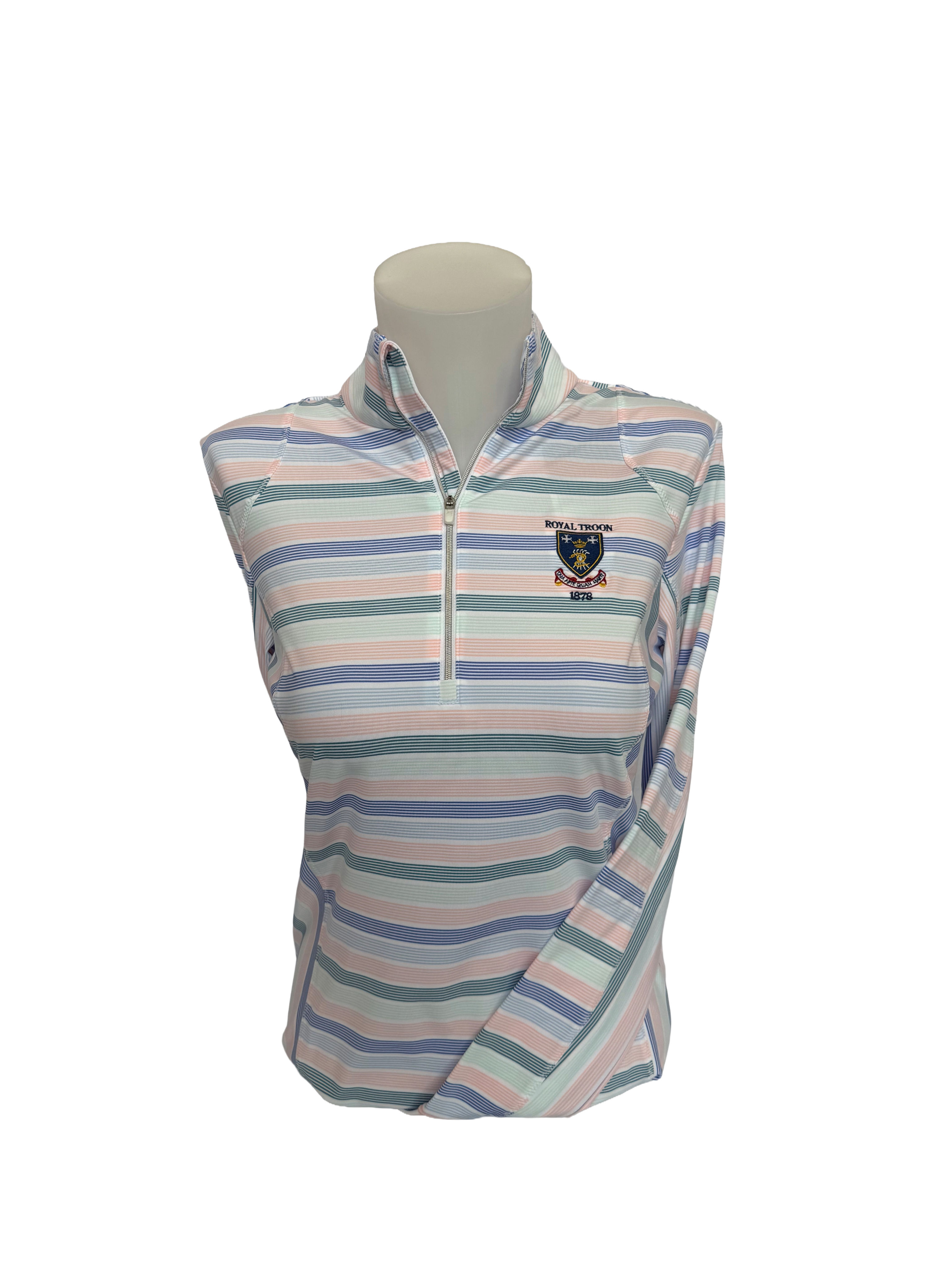 Zero Restriction Renae Zip Mock - Multi Stripe