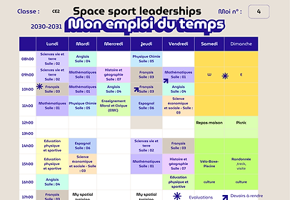 Bleu Coloré Moderne Emploi du temps Rentrée Calendrier (Affiches recto verso (Paysage)).pn