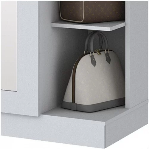 Miniatura: Sapateira 1 Porta com Espelho 6 Prateleiras Duetto