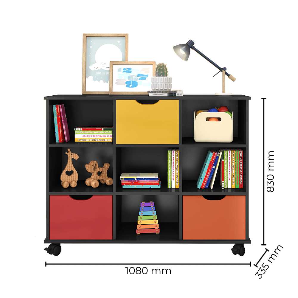 Nicho Organizador Retrô 1478 com 3 Gavetas