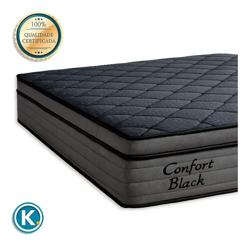 Miniatura: Conjunto Box CASAL PADRÃO Confort Black ORTOBOM