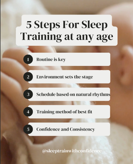5 Key Steps for Sleep Training at any age (adults too!)