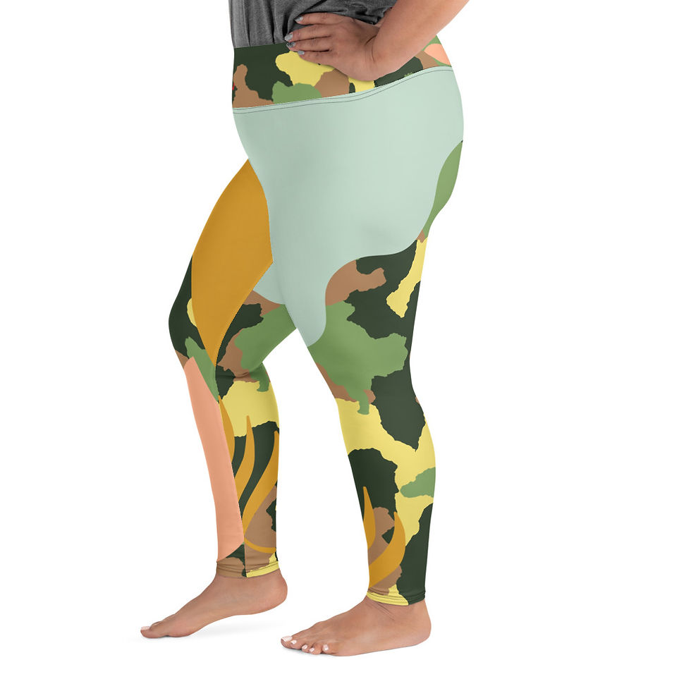 Thumbnail: Camo Curvilínea Leggings (Plus) by Dbysal