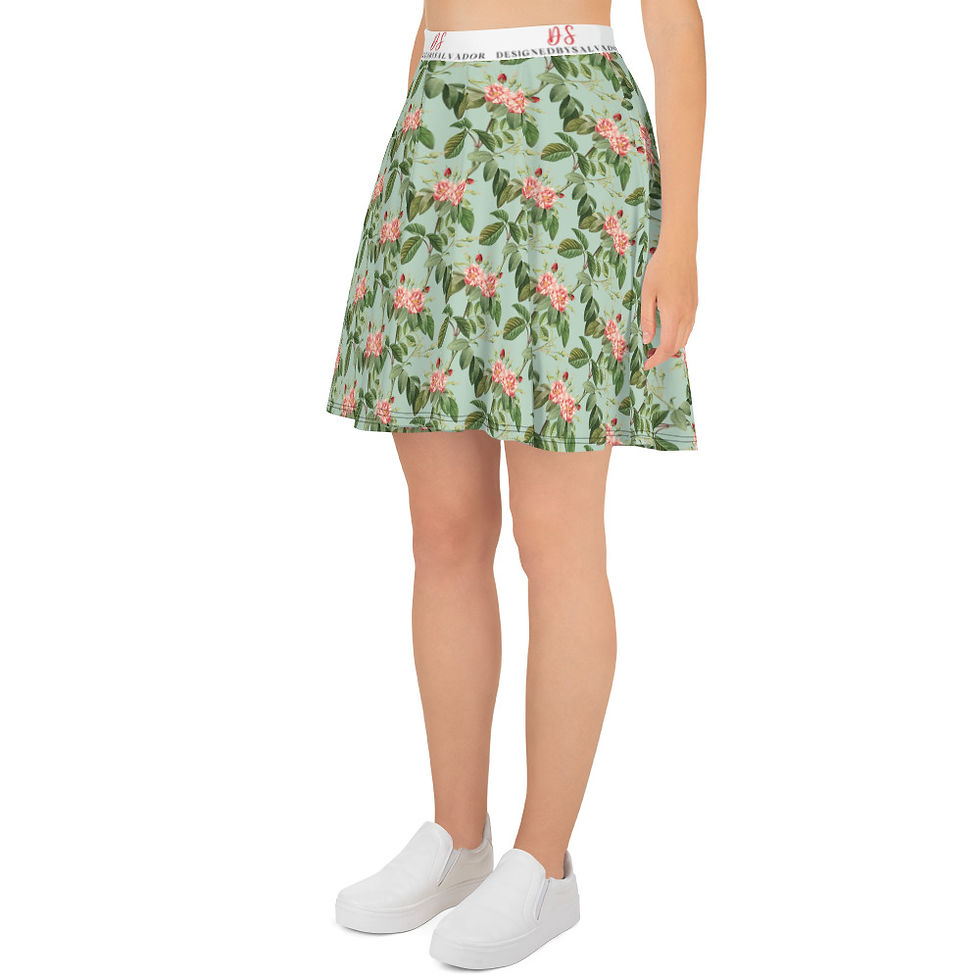 Thumbnail: Young 'n' Free Skirt by Dbysal - Red n White Camellias