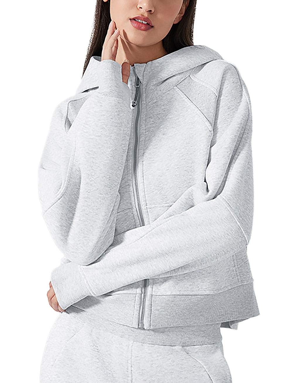 Thumbnail: Dbysal Cropped Zip-Through Sweatshirt #RP0008