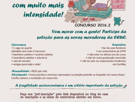 CONCURSO DE MORADORAS CEUC 2016.2