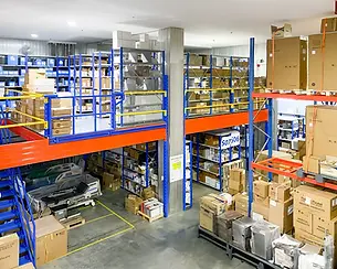 ชั้นลอยเก็บของ ชั้นลอยน็อคดาวน์ mezzanine floor ในโกดังสินค้า